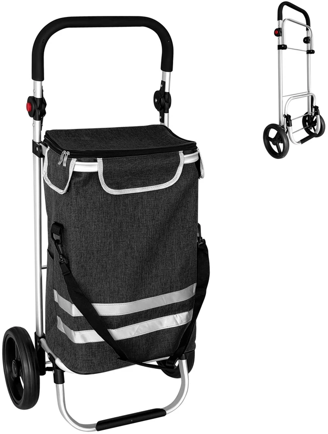 Relaxdays Sulankstomas pirkinių vežimėlis, 45 l