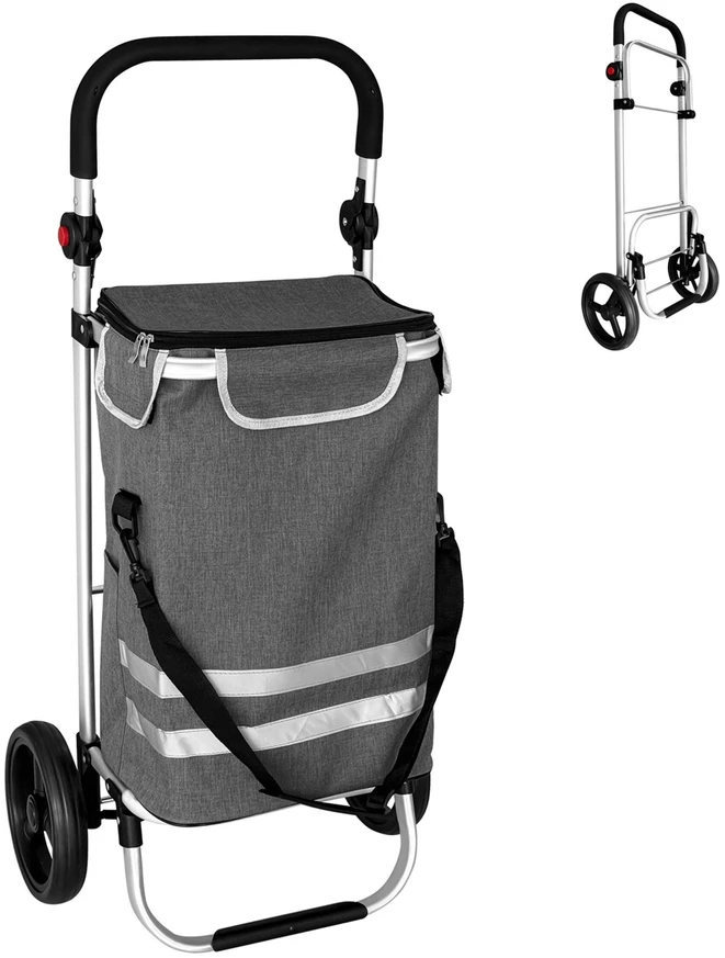 Relaxdays Sulankstomas pirkinių vežimėlis, 45 l