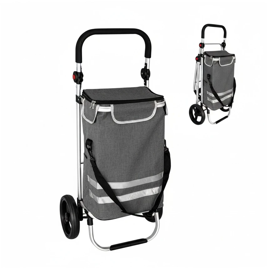 Relaxdays Sulankstomas pirkinių vežimėlis, 45 l