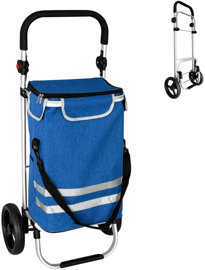 Relaxdays Sulankstomas pirkinių vežimėlis, 45 l