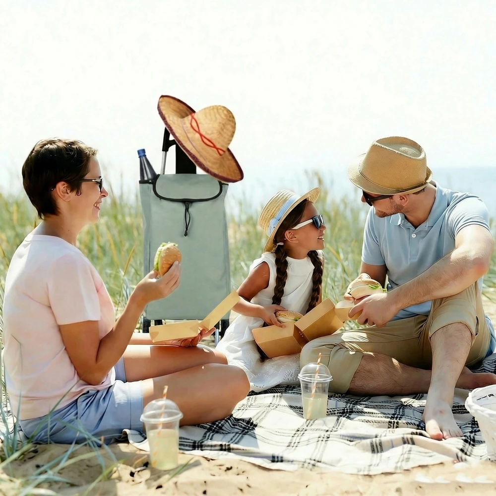Relaxdays Sulankstomas pirkinių vežimėlis