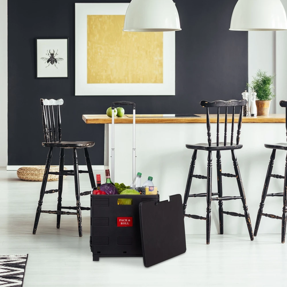 Relaxdays Sulankstomas pirkinių vežimėlis