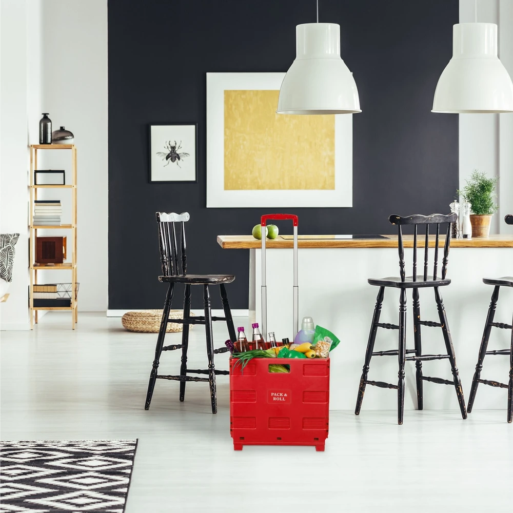 Relaxdays Sulankstomas pirkinių vežimėlis