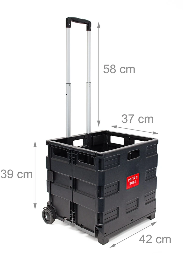 Relaxdays Sulankstomas pirkinių vežimėlis iki 35 kg