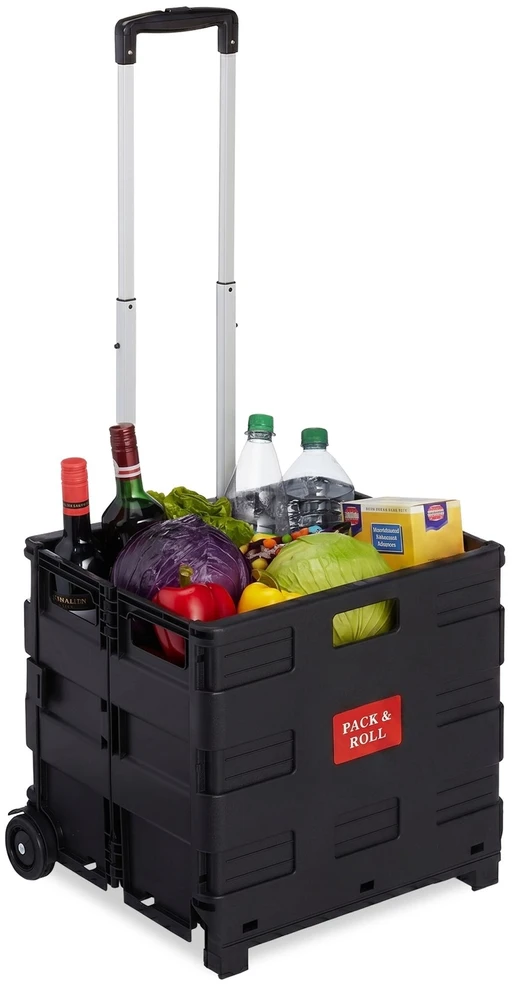Relaxdays Sulankstomas pirkinių vežimėlis iki 35 kg