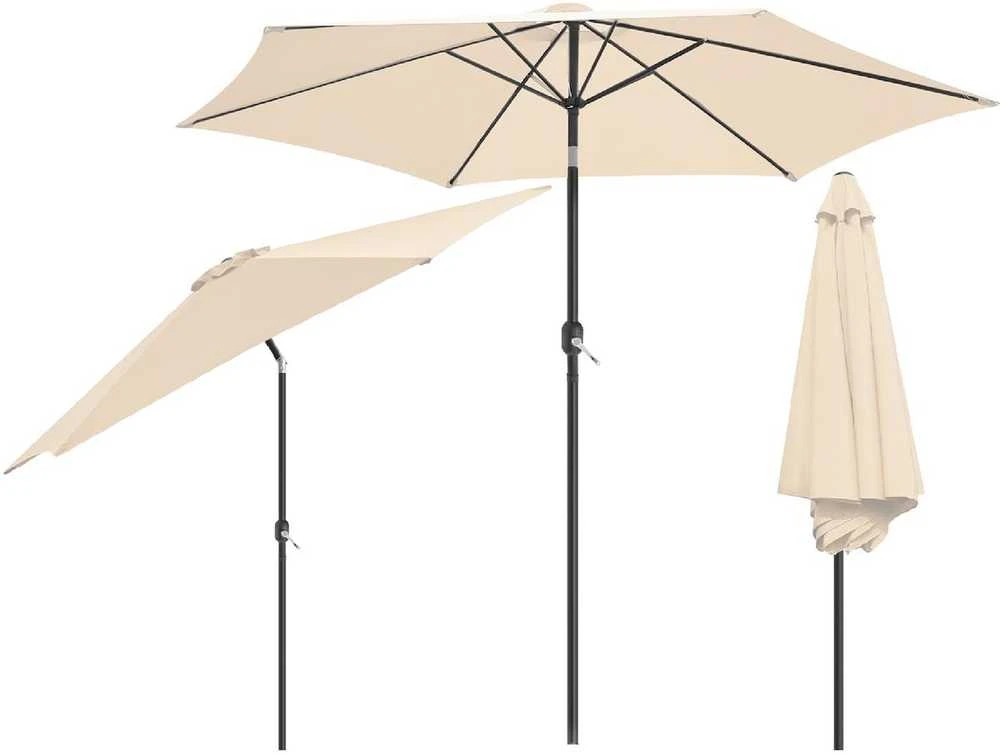 Saska Garden Sulankstomas sodo skėtis 300 cm bežinis
