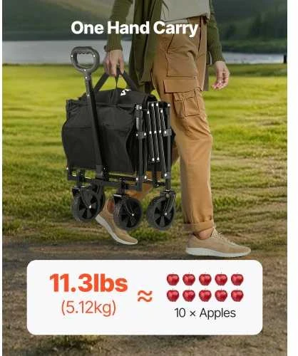 VEVOR Sulankstomas sodo vežimėlis 120L talpos