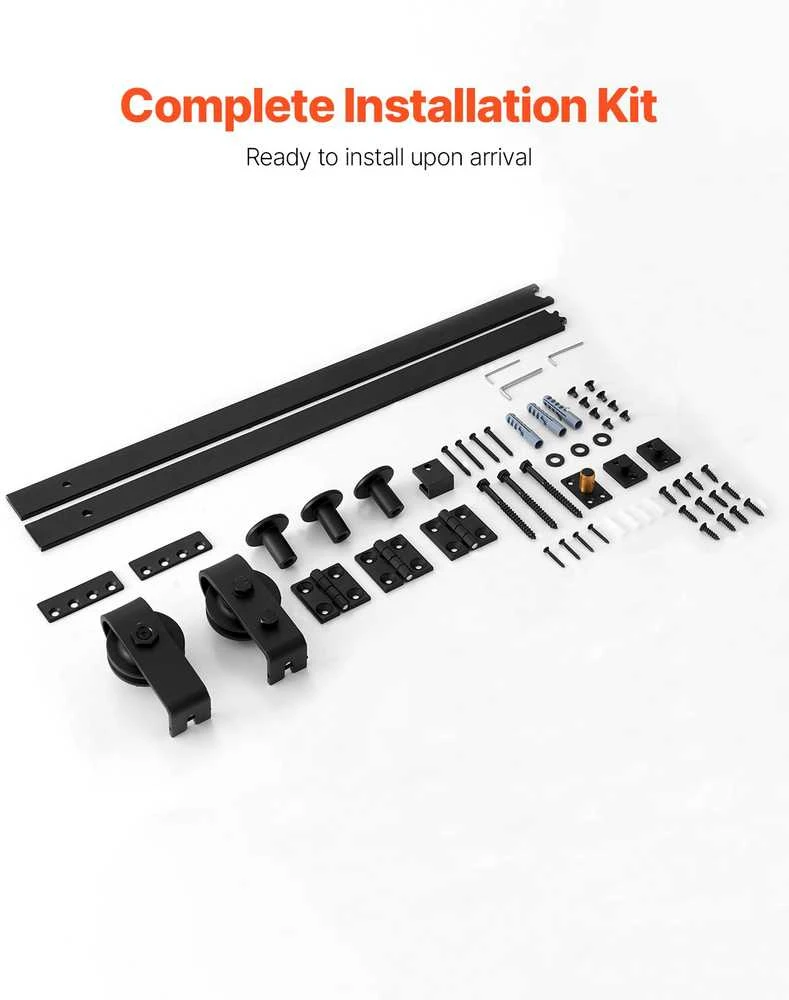 VEVOR Sulankstomo stumdomo durų bėgelio rinkinys 132 cm