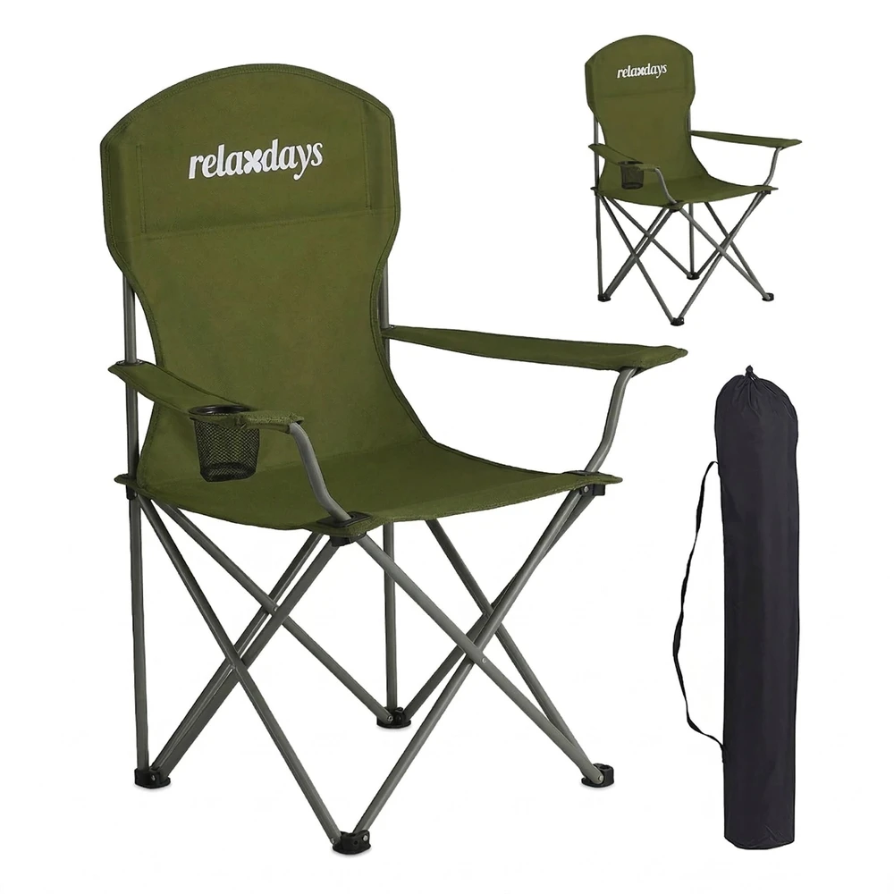 Relaxdays Sulankstomos stovyklavimo kėdės, 2 vnt. rinkinys
