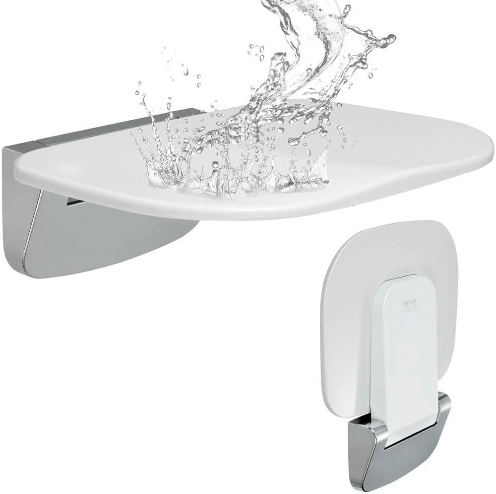 VEVOR Sulenkiama dušo sėdynė 34.5cm x 32.5cm sieninė