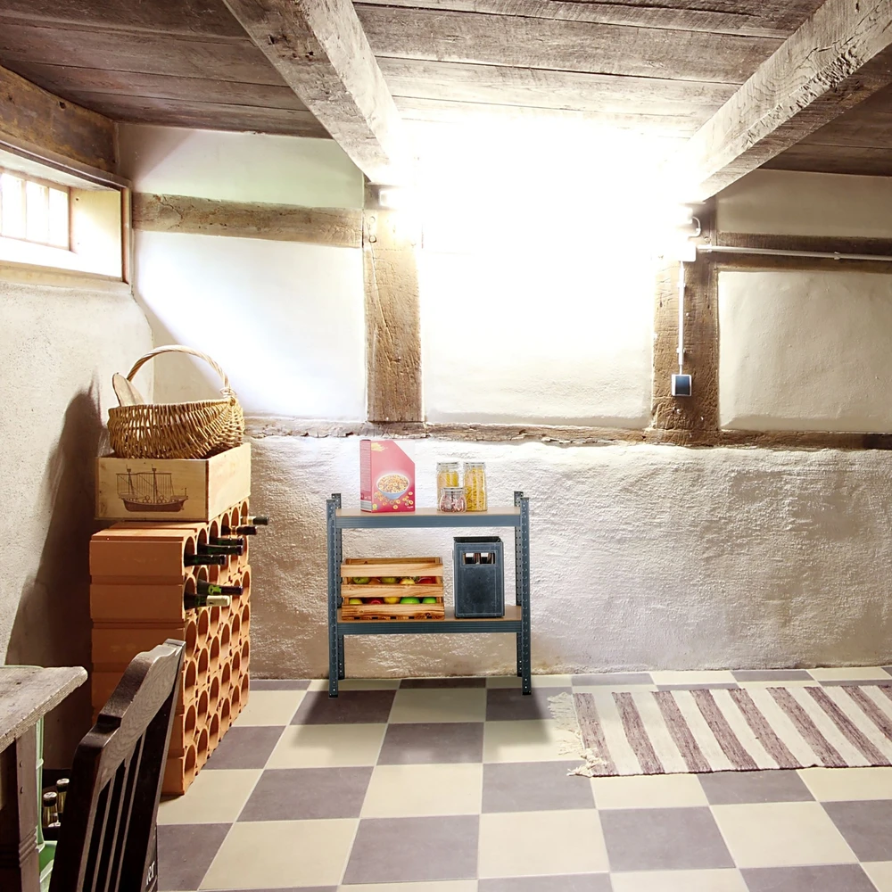Relaxdays Sunkiasvoris lentynų stelažas su 4 lygiais