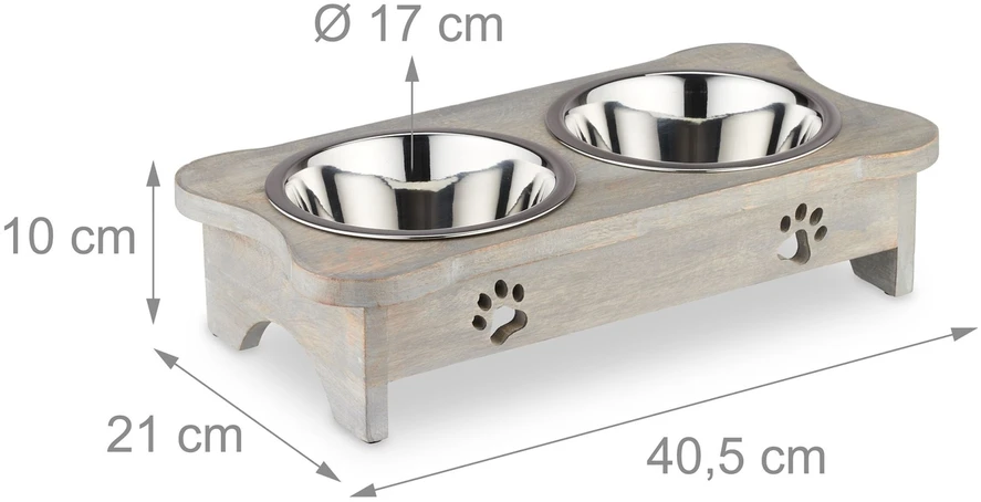 Relaxdays Šunų dubenėliai kaulo formos stove