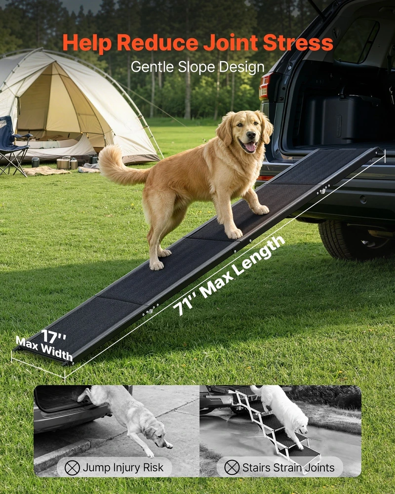 VEVOR Šunų rampa automobiliams 180 x 43 cm