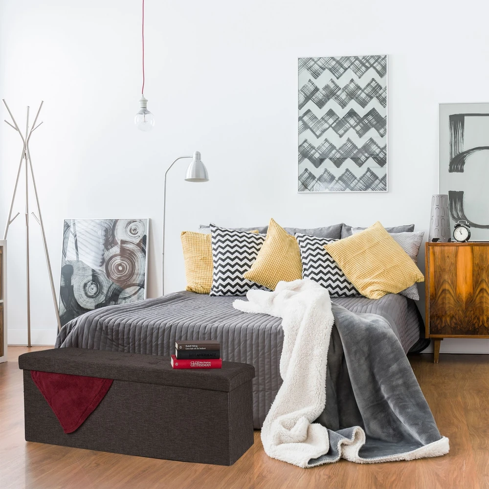 Relaxdays Suoliukas su daiktadėže ir pertvara