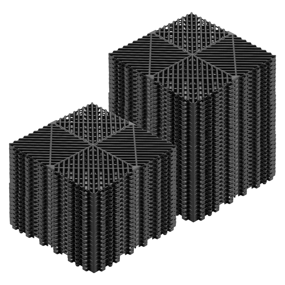 VEVOR Susijungiančios drenažinės kilimėliai 310 x 310 mm juoda