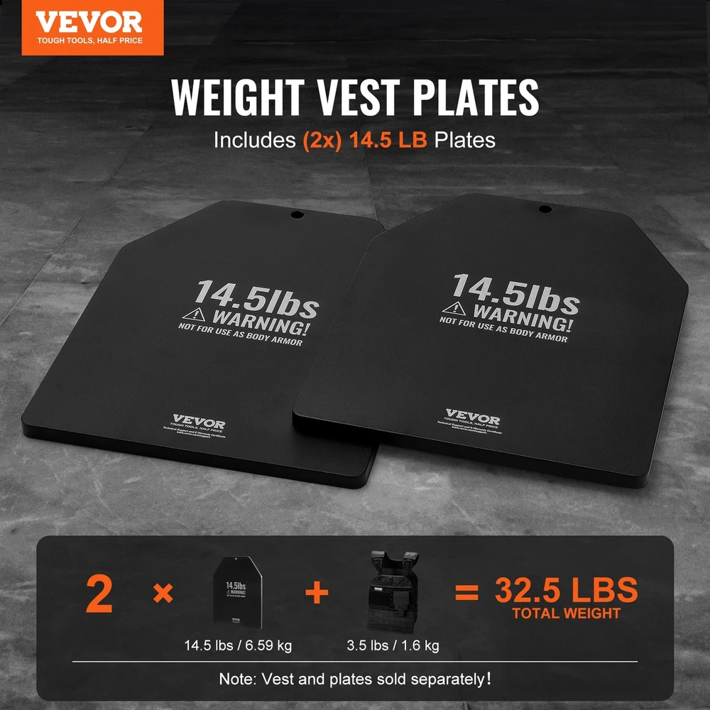 VEVOR Svorinės liemenės plokštės, 6,6kg pora