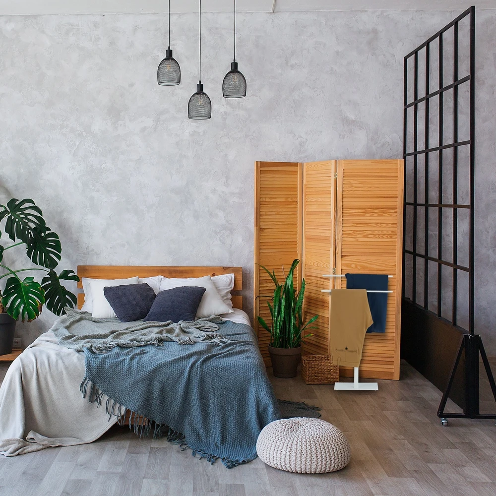 Relaxdays T-Design balta metalinė rankšluosčių džiovyklė