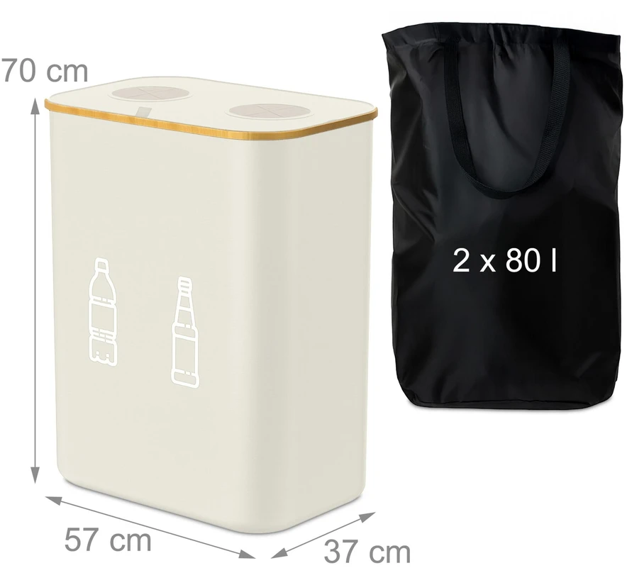 Relaxdays Taros butelių surinktuvas 160 l