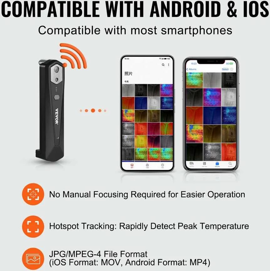 VEVOR Termovizorinė kamera Android ir IOS su WiFi