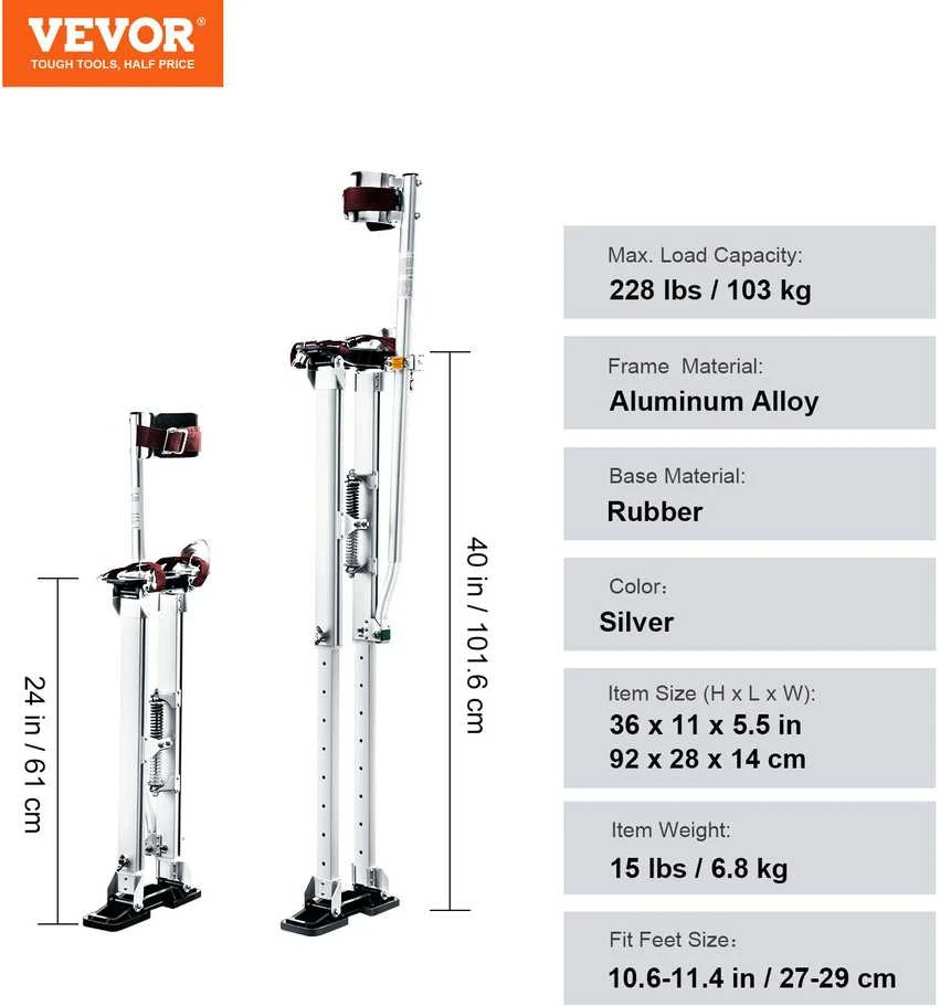 VEVOR Tinkavimo kojūkai, 61-102 cm reguliuojami