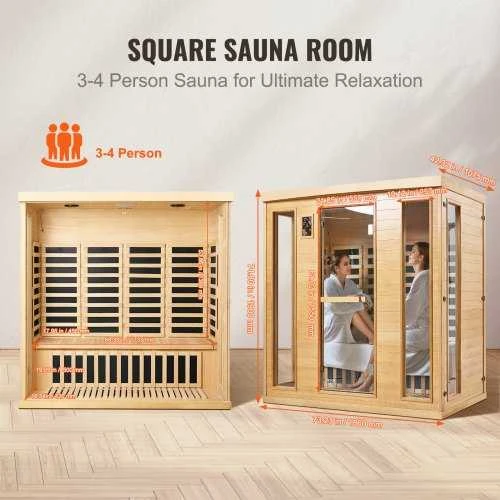 VEVOR Tolimųjų infraraudonųjų sauna 3-4 asmenims