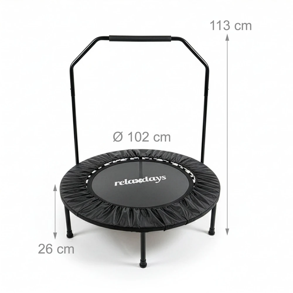 Relaxdays Tramplynas su apsauginiu turėklu Ø 102 cm