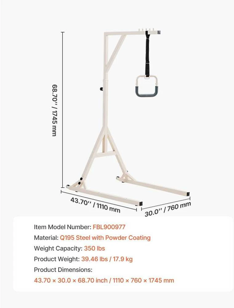 VEVOR Trapezo gripas lovai su 350 kg apkrova