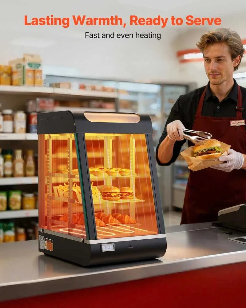Vevor Trijų lygių maisto šildytuvas su LED šviesa
