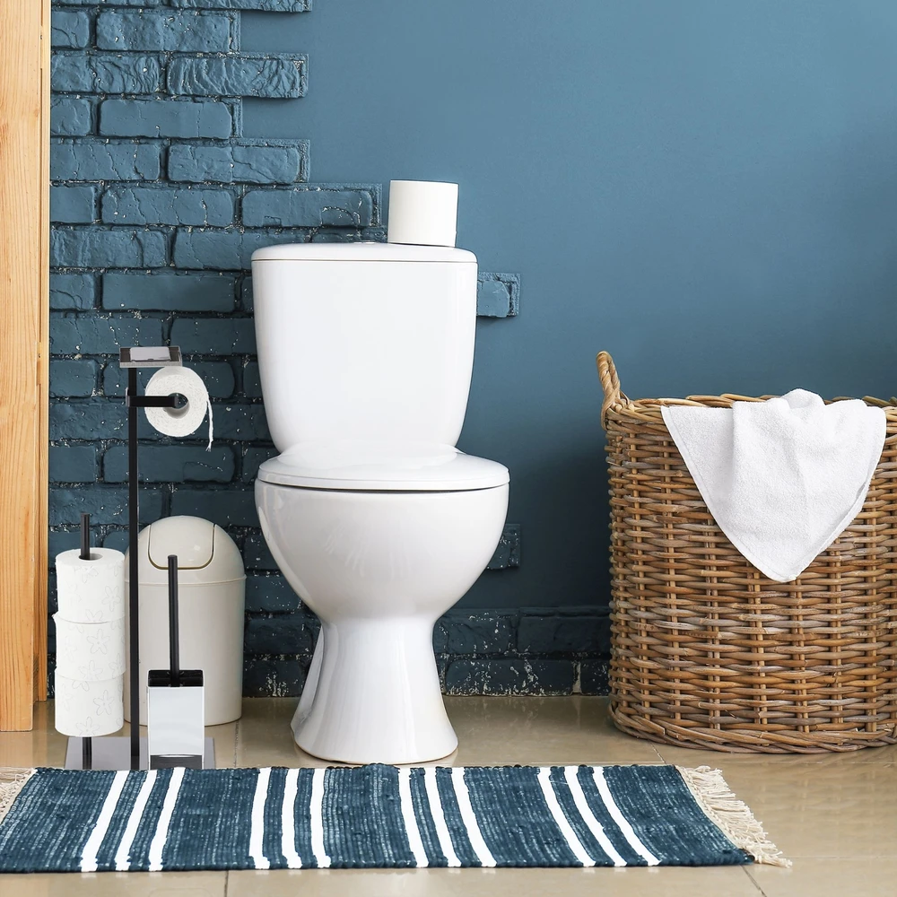 Relaxdays Tualeto komplektas su padėklu, matinės juodos spalvos