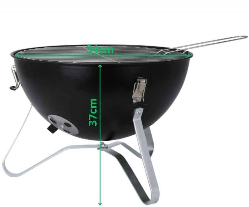 Bbq Line Turistinis apvalus grill 34x37 cm juodas