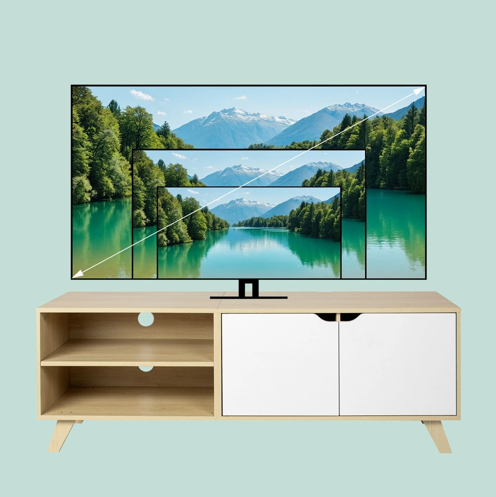 Relaxdays TV spintelė 6 skyrių
