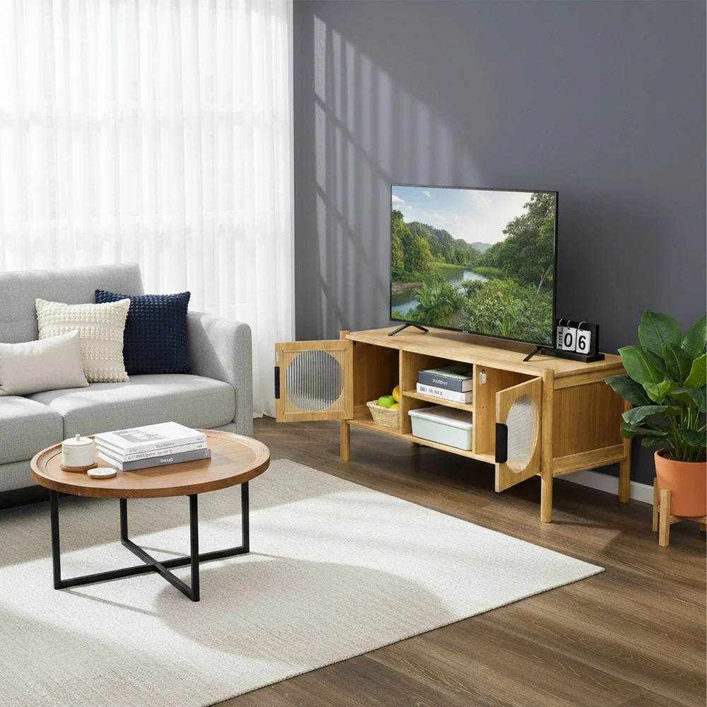 Relaxdays TV spintelė su 2 durelėmis