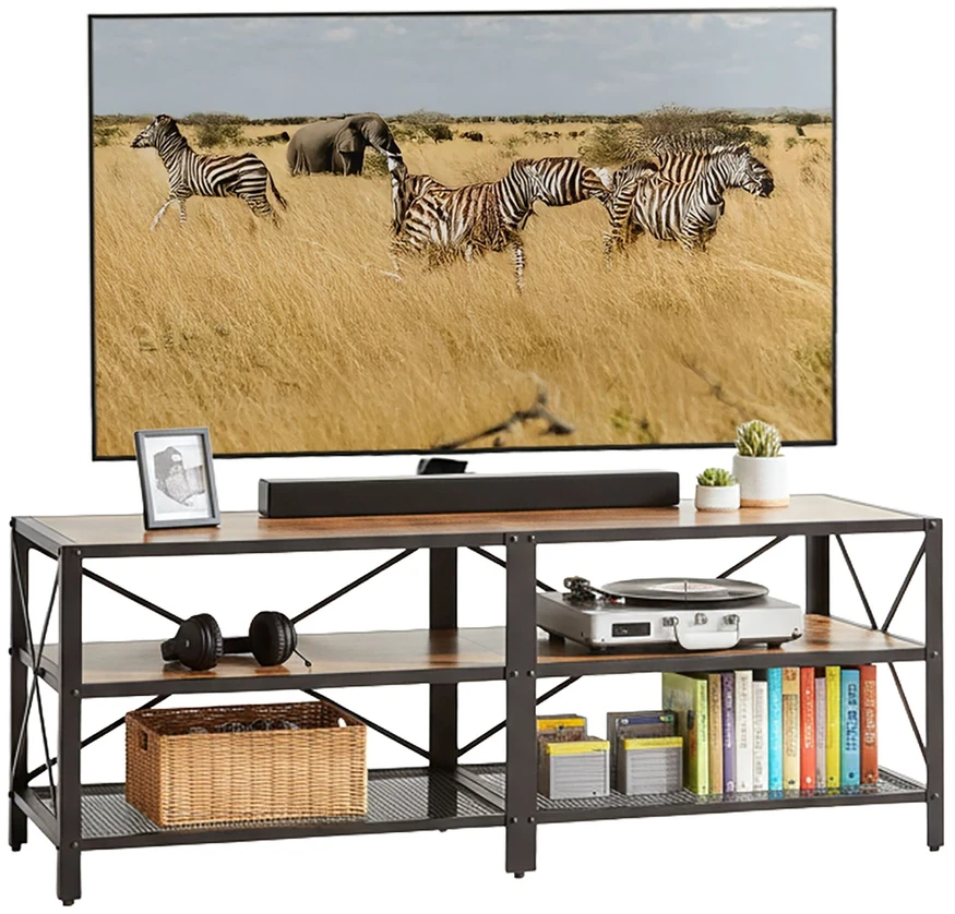 Relaxdays TV žema spintelė 4 skyrių