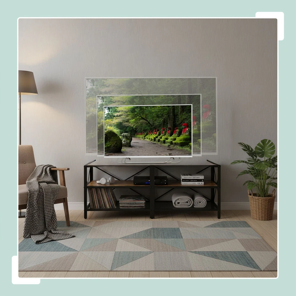 Relaxdays TV žema spintelė 4 skyrių
