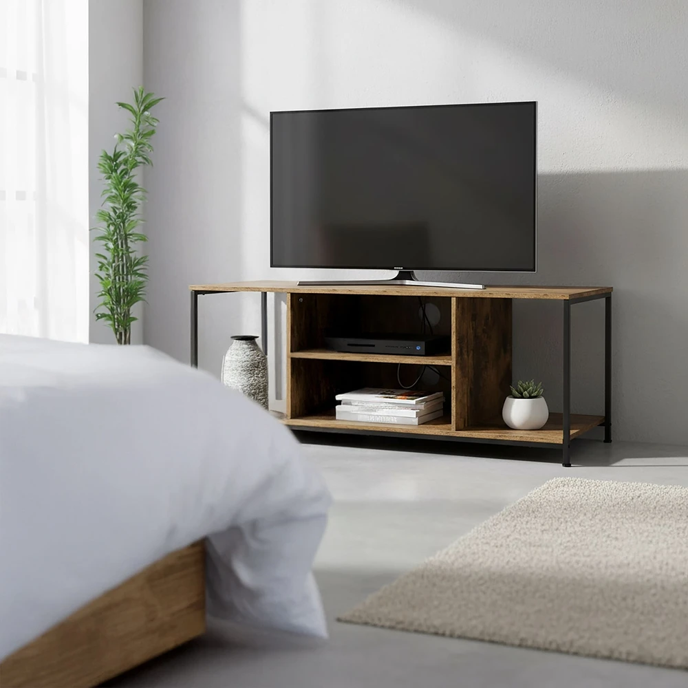 Relaxdays TV žema spintelė su 4 skyriais
