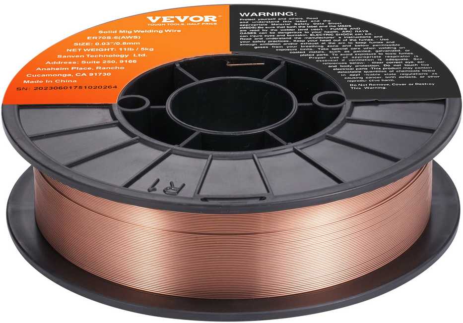 VEVOR Tvirta MIG suvirinimo viela, ER70S-6 0,8 mm, 5kg