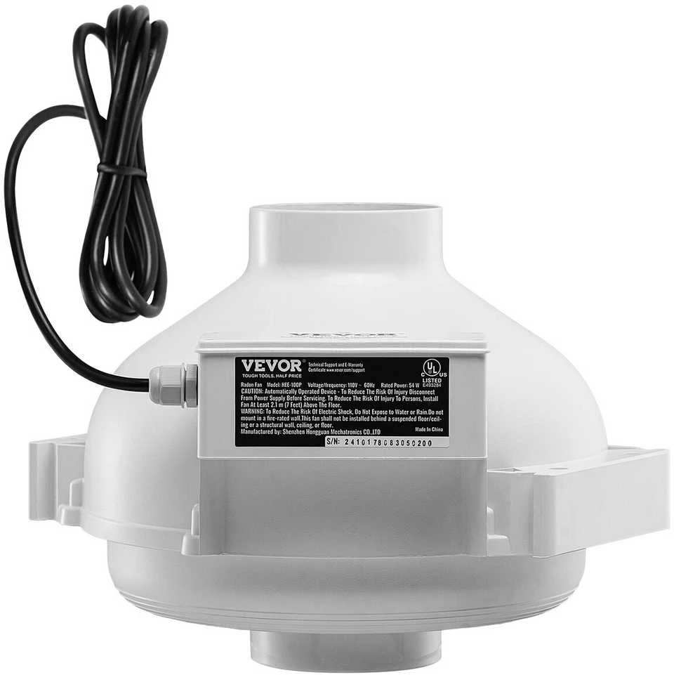 VEVOR Tylus 190 CFM radono ventiliatorius