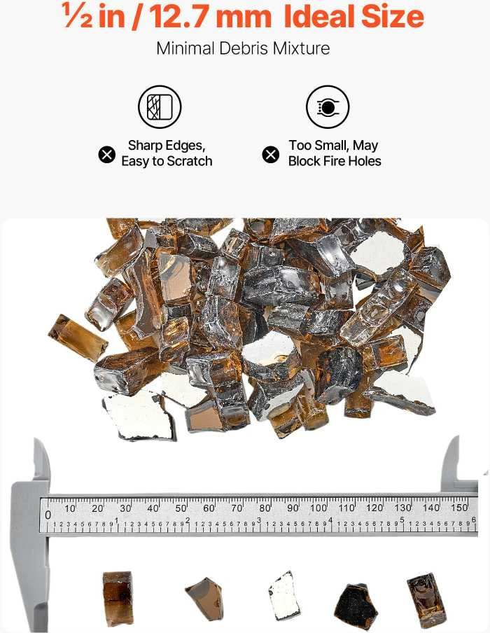 VEVOR ugniažoliai 12.7 mm variniai židinys