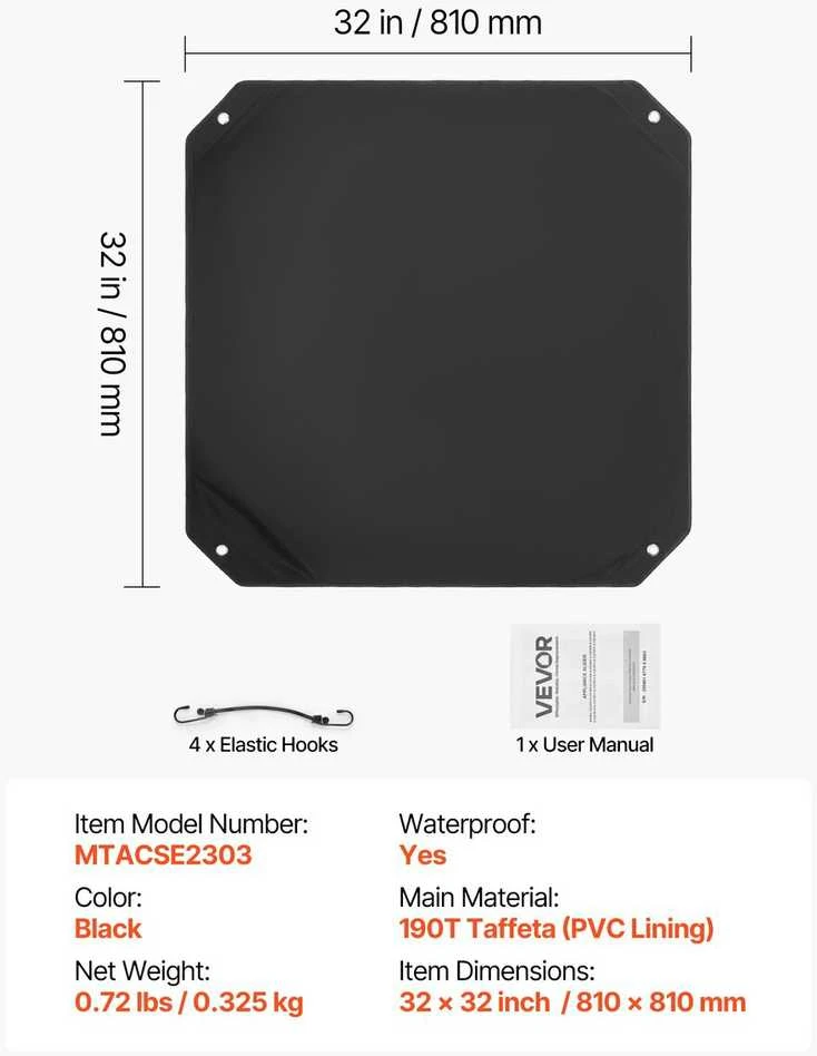 VEVOR Universalus kondicionieriaus uždangalas 810 x 810 mm