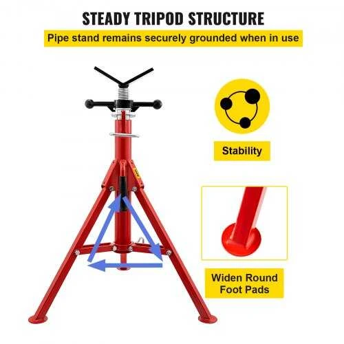VEVOR V formos vamzdžio stovas 0.3-30.5 cm, reguliuojamas aukštis 71.1-132.1 cm