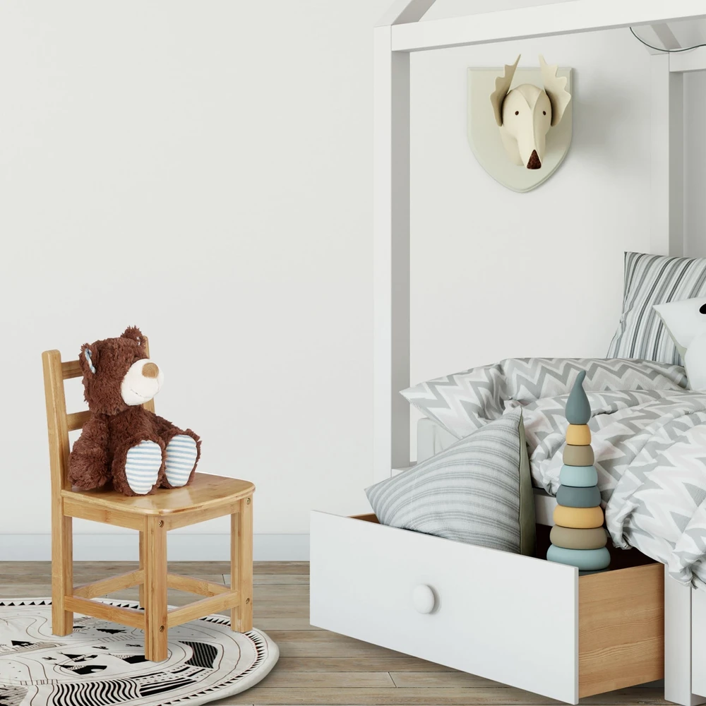 Relaxdays Vaikiška kėdutė RUSTICO Natural