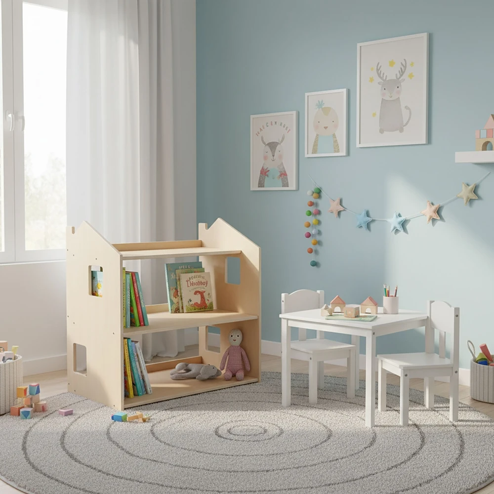 Relaxdays Vaikiška lentyna namelio formos