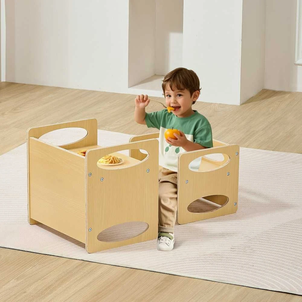 VEVOR vaikiškas montessori stalas ir kėdė iš medžio