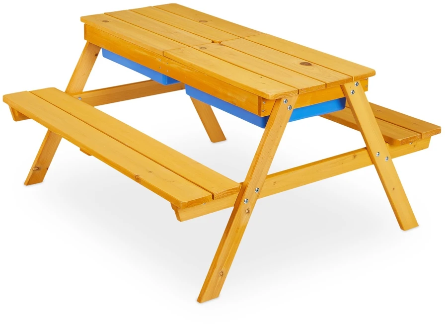 Relaxdays Vaikiškas pikniko stalas su skėčiu