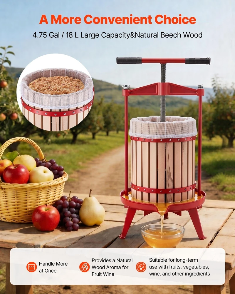 Vaisių vyno spaudykla 4.75Gal/18L