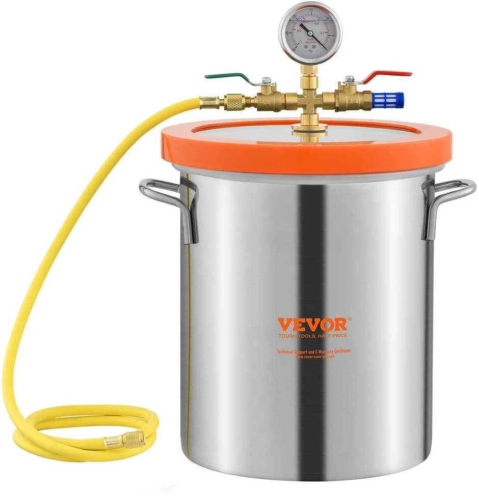 VEVOR Vakuumo kamera su grūdinto stiklo dangčiu, 11.4 l