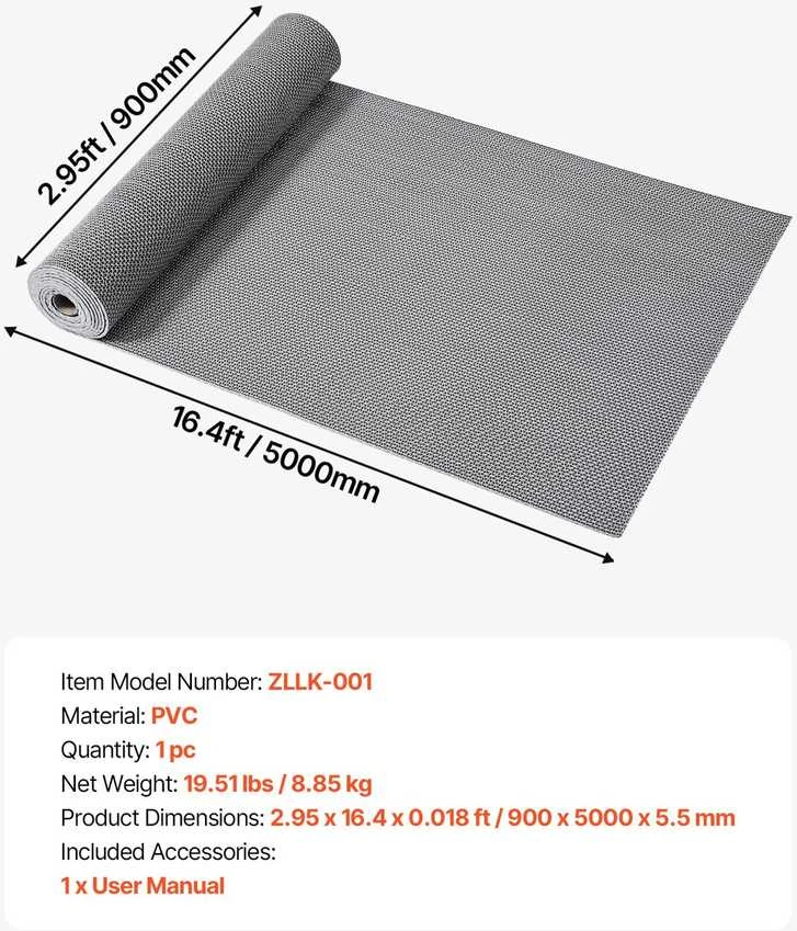 VEVOR vandeniui atspari PVC grindų danga 90x500 cm