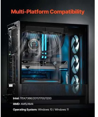 Vevor Vandens aušintuvas su 120 mm ventiliatoriais Intel AMD