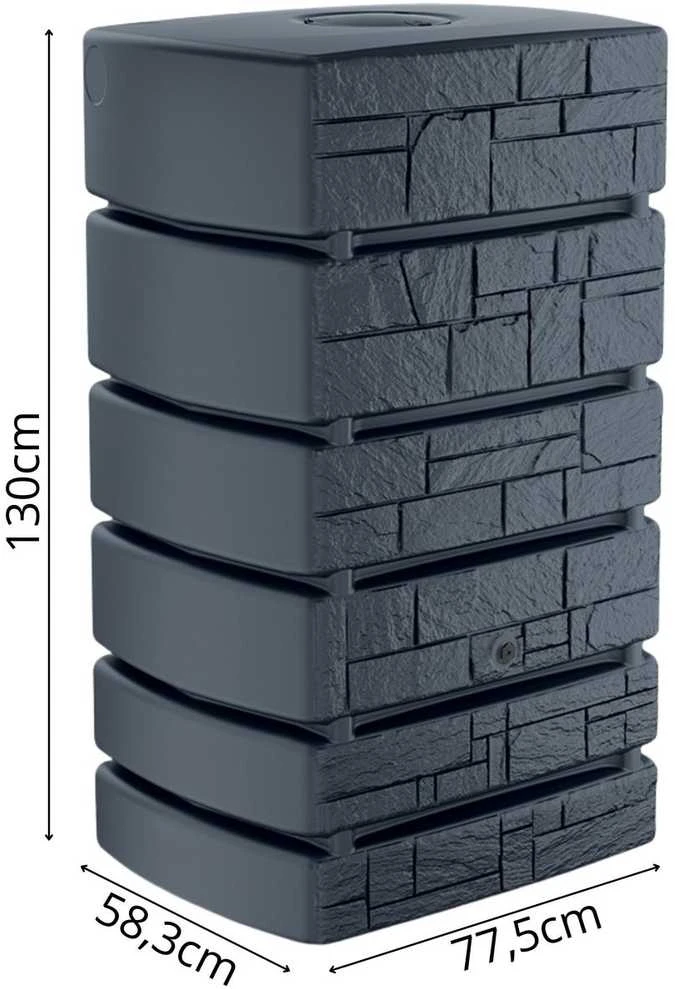 Prosperplast Talpa lietaus vandeniui Tower Stone IDTST500-S433 500L, antracito spalvos