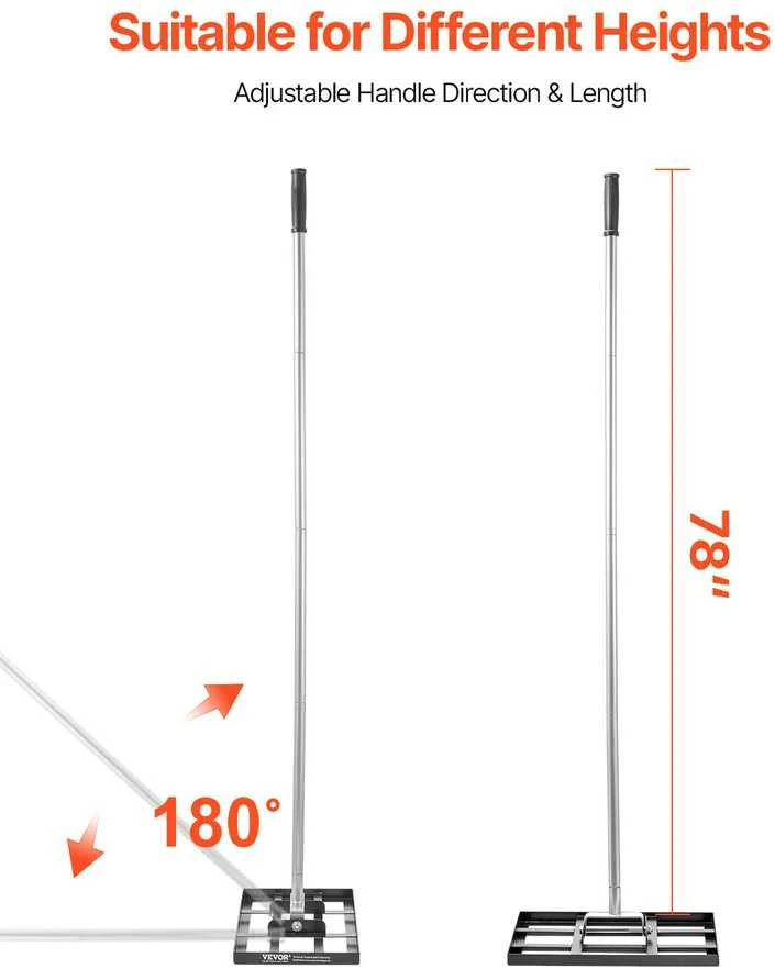 VEVOR Vejos lyginimo grėblys 198 cm su rankena